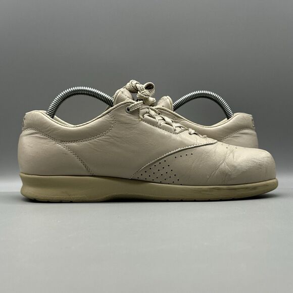 SAS Free Time Walking Shoes Sneakers Womens Size 8.5 Slim Bone Leather Lace Up - Picture 7 of 9